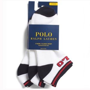 🆕 Polo Ralph Lauren Classic Sport Socks 3 Pack
